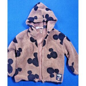 ZARA X Disney Mickey Mouse Toddler  Fleece Coat 3-4T New Nwot
